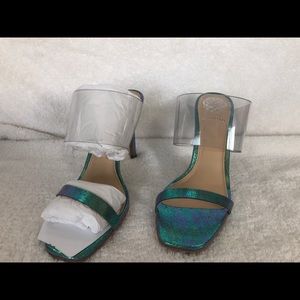 Vince Camuto Ashta iridescent clear heel 7.5 NIB